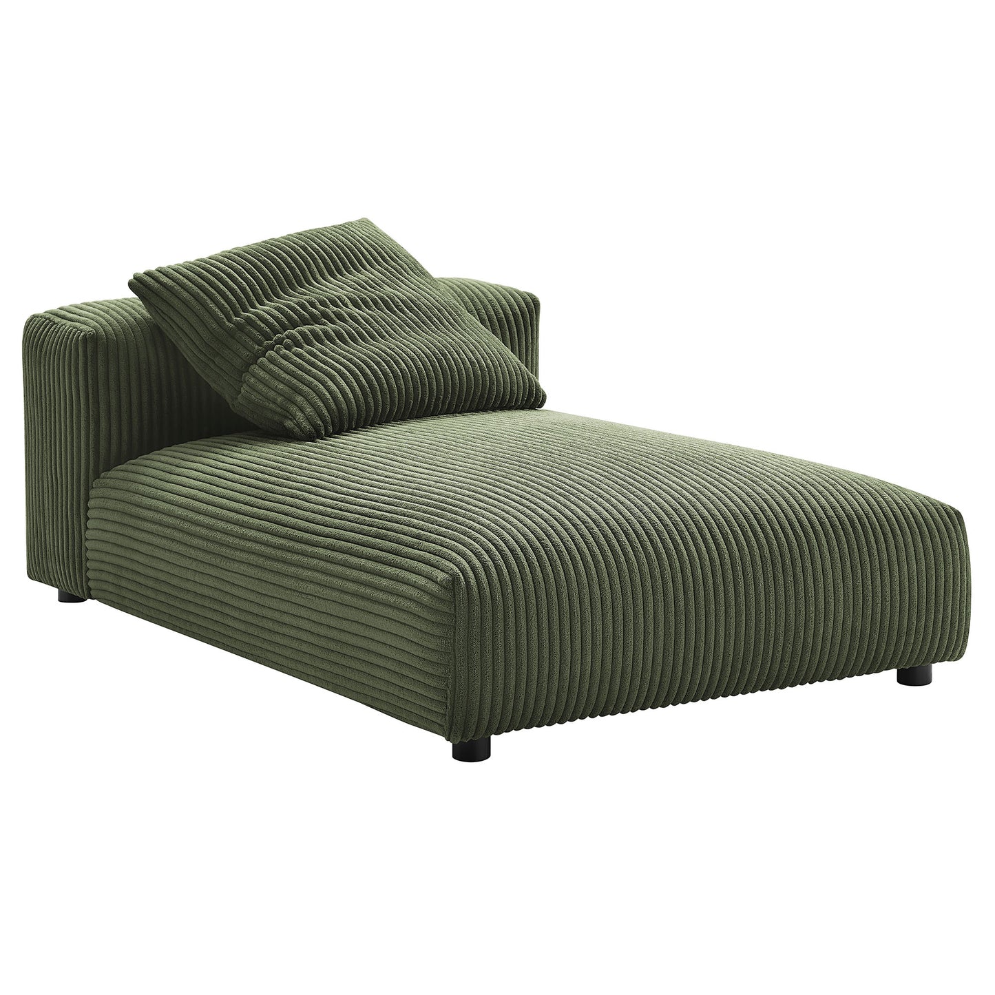 Reed 2-Piece Modular Corduroy Upholstered Sectional Sofa With Chaise in Fern