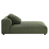 Reed 2-Piece Modular Corduroy Upholstered Sectional Sofa With Chaise in Fern