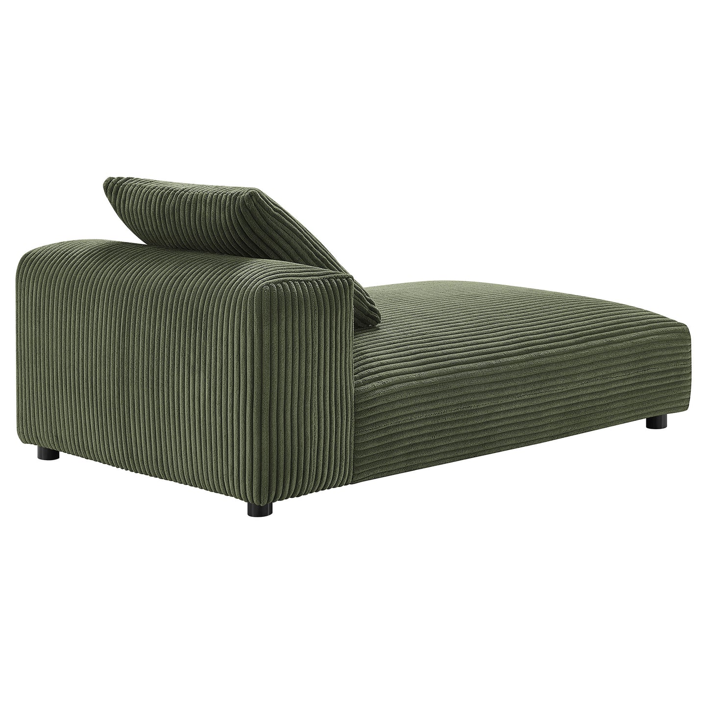 Solace Modular Corduroy Upholstered Armless Chaise Lounge by Furniture For America