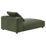 Reed Modular Corduroy Upholstered Armless Chaise Lounge in Fern
