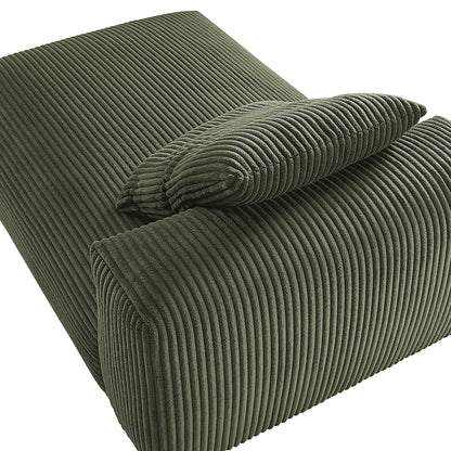 Solace Modular Corduroy Upholstered Armless Chaise Lounge by Furniture For America