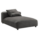 Reed 2-Piece Modular Upholstered Fabric Sectional Sofa With Chaise in Charcoal