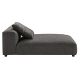 Reed 2-Piece Modular Upholstered Fabric Sectional Sofa With Chaise in Charcoal