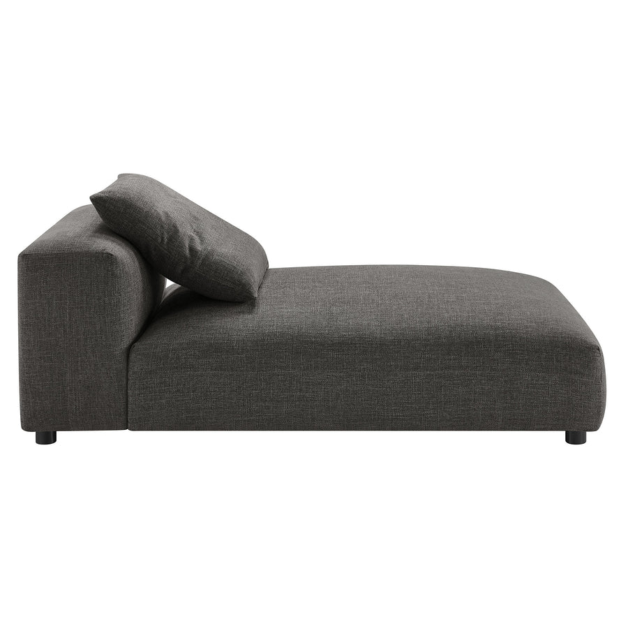 Reed 2-Piece Modular Upholstered Fabric Sectional Sofa With Chaise in Charcoal