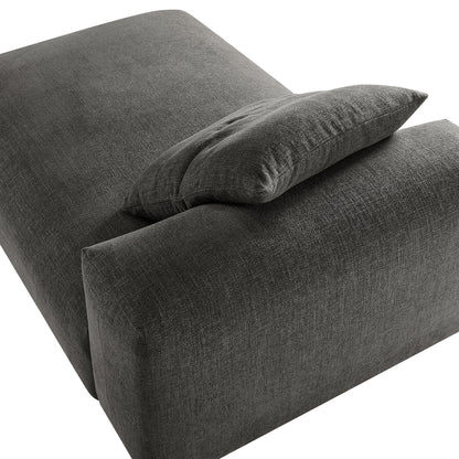 Solace Modular Upholstered Fabric Armless Chaise Lounge by Furniture For America