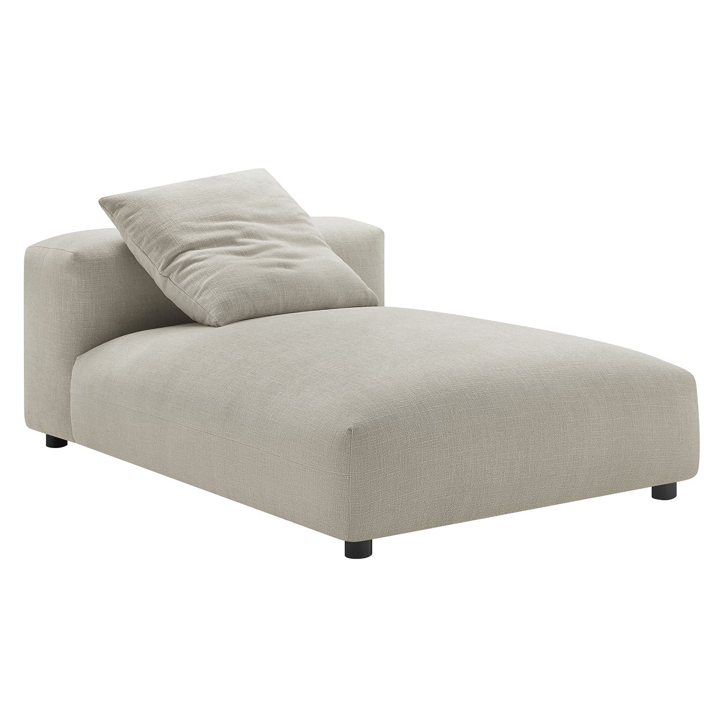 Reed 2-Piece Modular Upholstered Fabric Sectional Sofa With Chaise in Linen