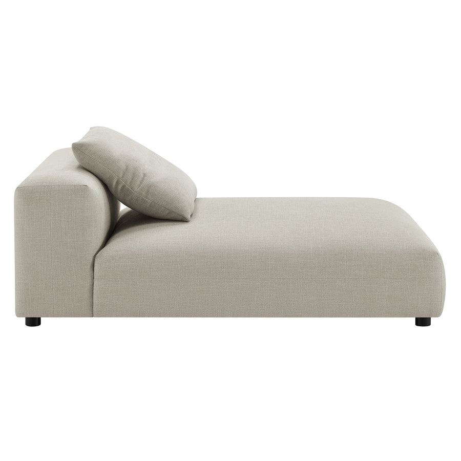 Reed 2-Piece Modular Upholstered Fabric Sectional Sofa With Chaise in Linen