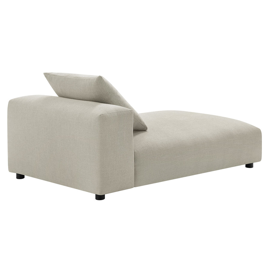 Reed Modular Upholstered Fabric Armless Chaise Lounge in Linen
