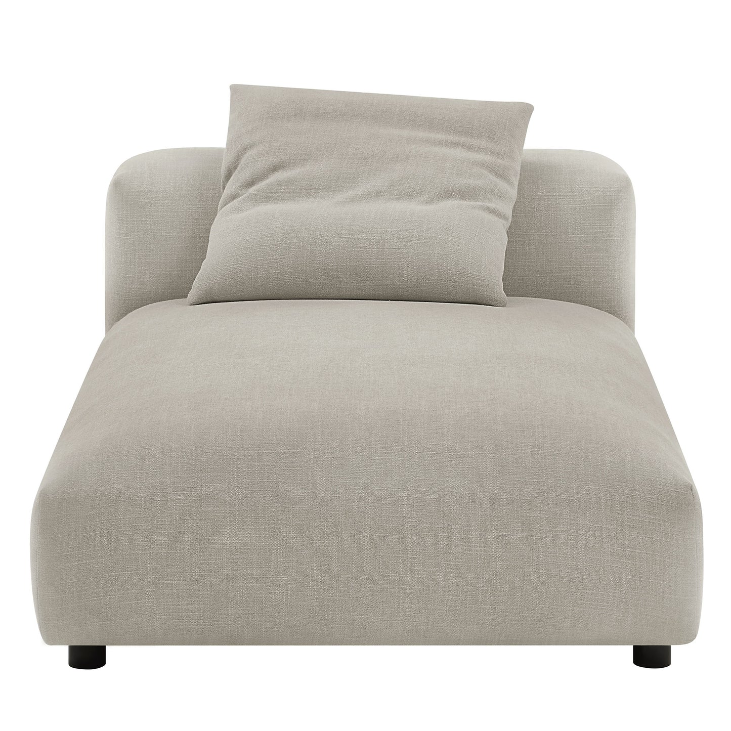 Reed 2-Piece Modular Upholstered Fabric Sectional Sofa With Chaise in Linen