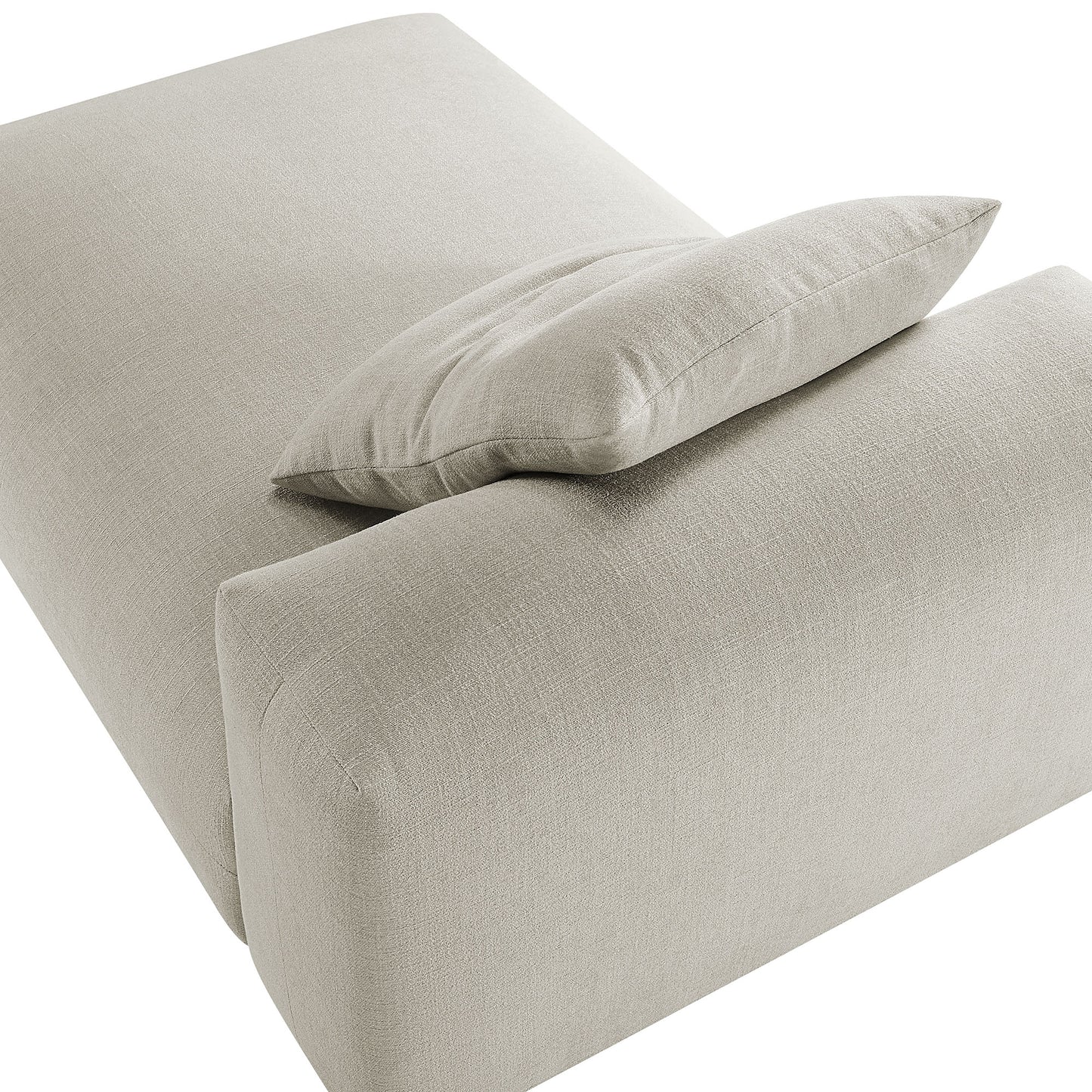 Solace Modular Upholstered Fabric Armless Chaise Lounge by Furniture For America