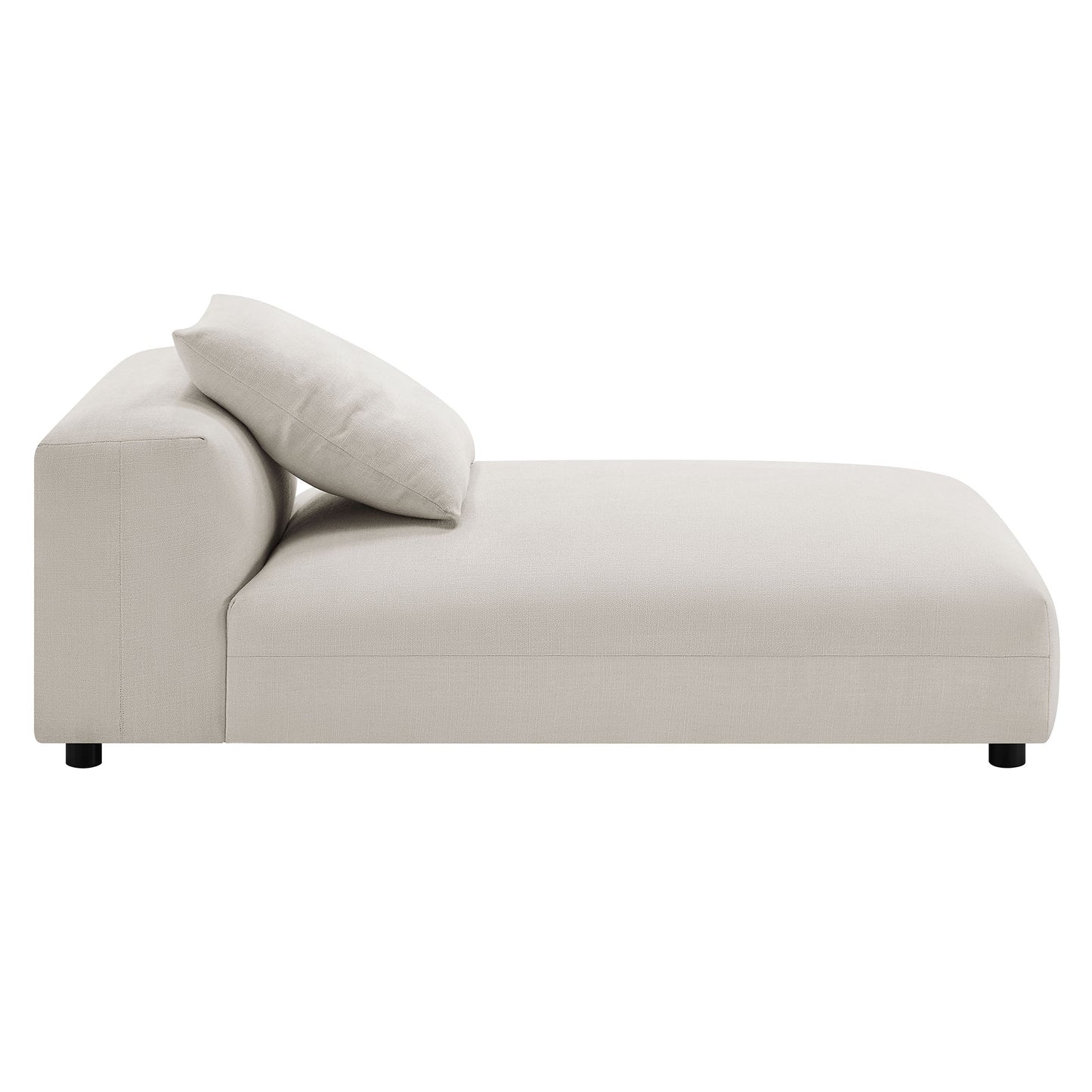 Reed 4-Piece Modular Upholstered Fabric Sectional Sofa With Ottoman in Salt
