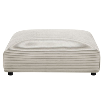 Solace Modular Corduroy Upholstered Armless Loveseat and Ottoman Set by Furniture for America