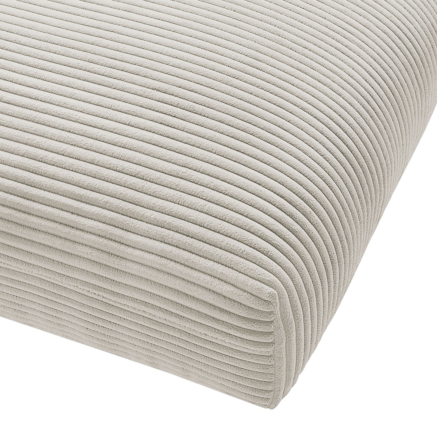 Solace Modular Corduroy Upholstered Ottoman by Furniture For America