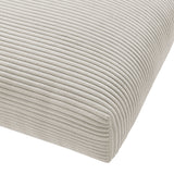 Reed Modular Corduroy Upholstered Ottoman in Almond