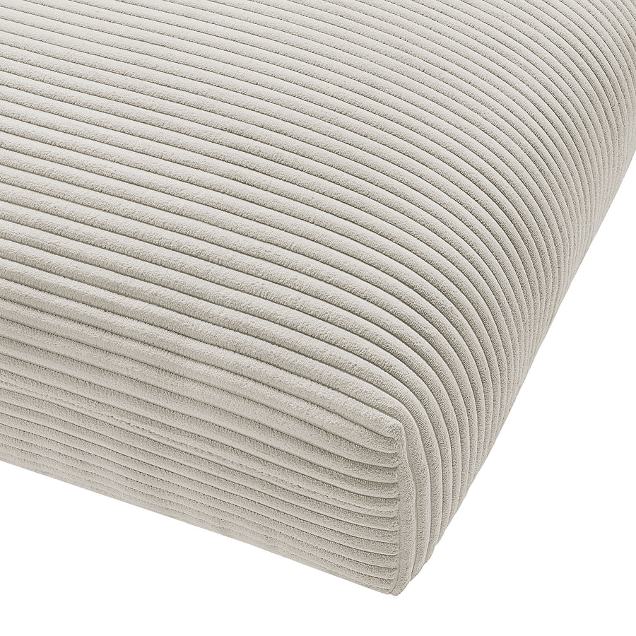 Reed Modular Corduroy Upholstered Ottoman in Almond