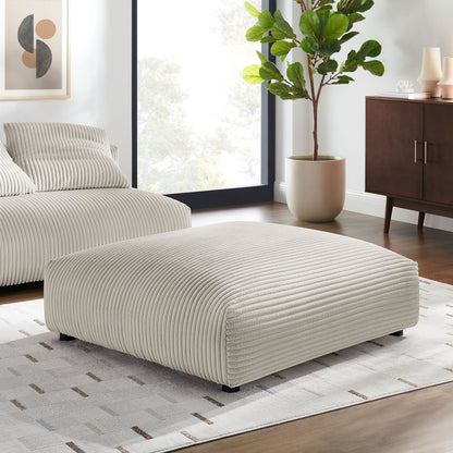 Solace Modular Corduroy Upholstered Ottoman by Furniture For America