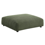 Reed 4-Piece Modular Corduroy Upholstered Sectional Sofa in Fern
