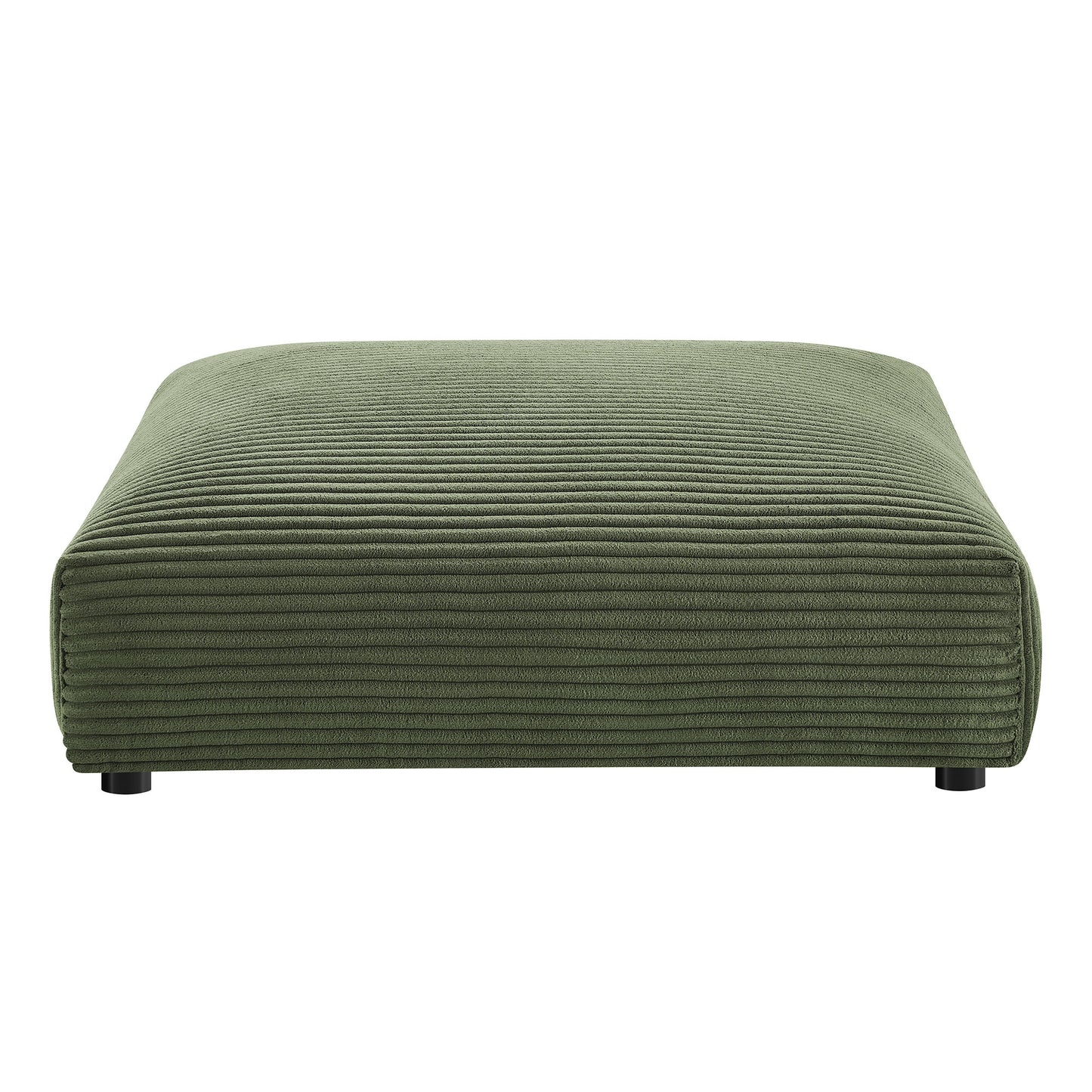 Reed 4-Piece Modular Corduroy Upholstered Sectional Sofa With Ottoman in Fern