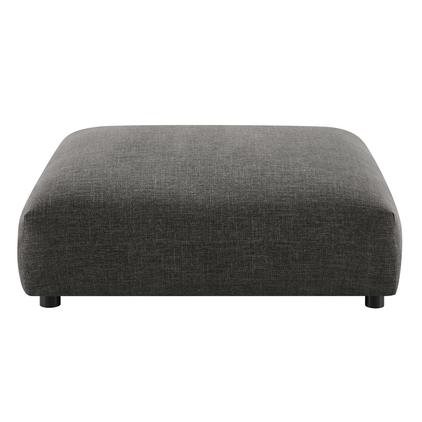 Reed 4-Piece Modular Upholstered Fabric Sectional Sofa With Ottoman in Charcoal