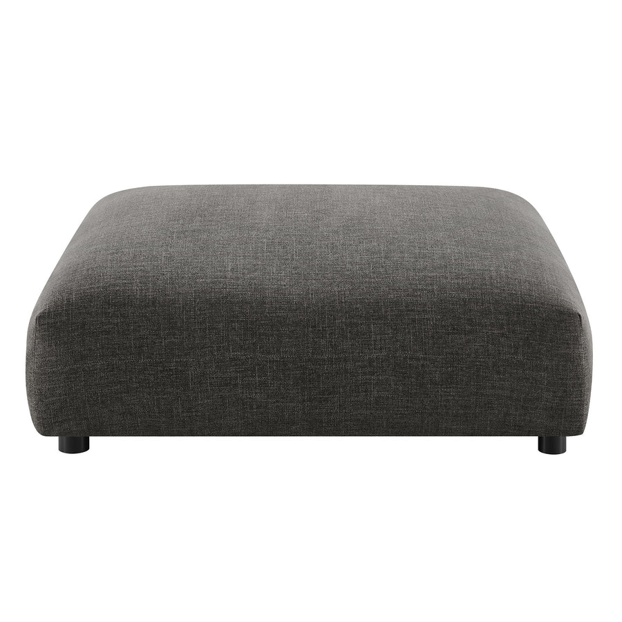 Reed 4-Piece Modular Upholstered Fabric Sectional Sofa With Ottoman in Charcoal
