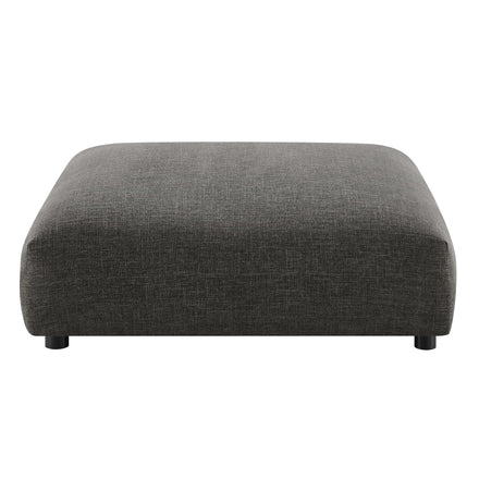 Solace 4-Piece Modular Upholstered Fabric Sectional Sofa in Charcoal