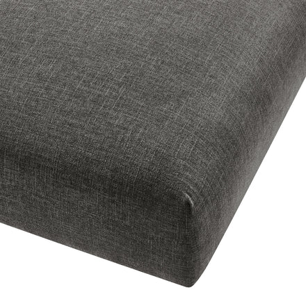 Solace Modular Upholstered Fabric Ottoman in Charcoal
