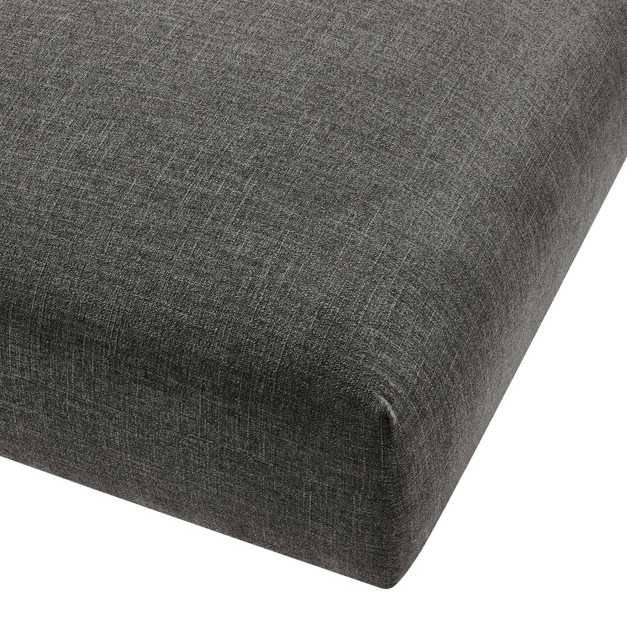 Reed Modular Upholstered Fabric Ottoman in Charcoal