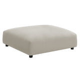 Reed 4-Piece Modular Upholstered Fabric Sectional Sofa With Ottoman in Linen