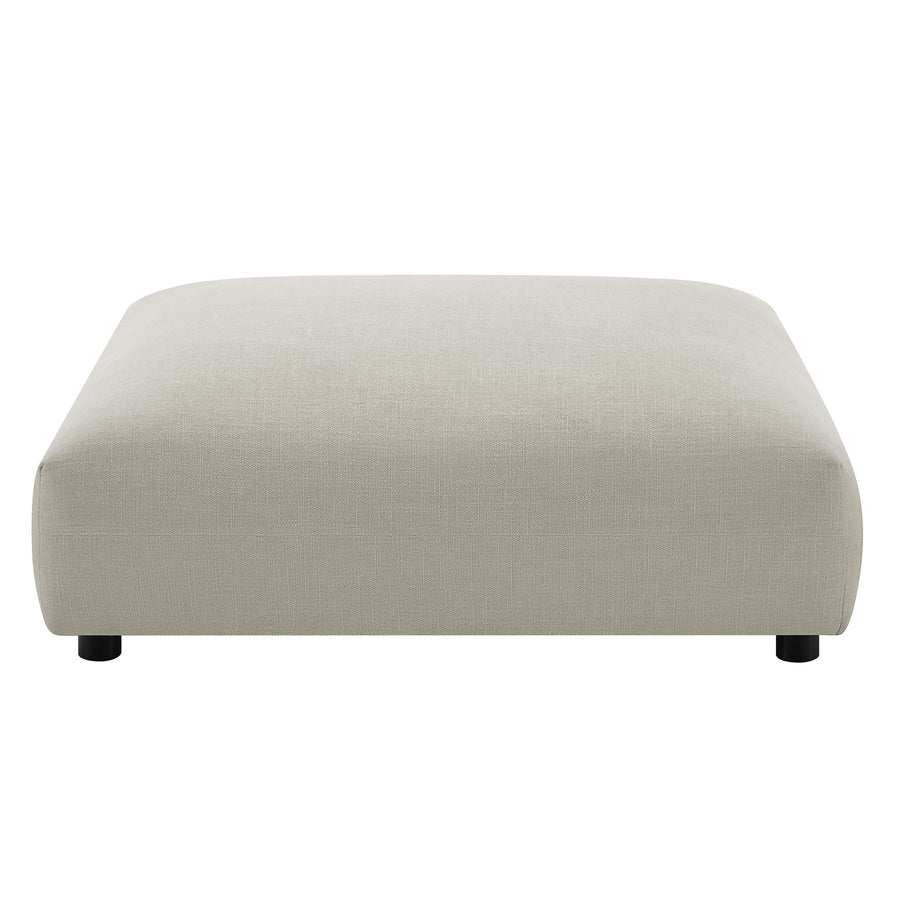 Reed 4-Piece Modular Upholstered Fabric Sectional Sofa With Ottoman in Linen