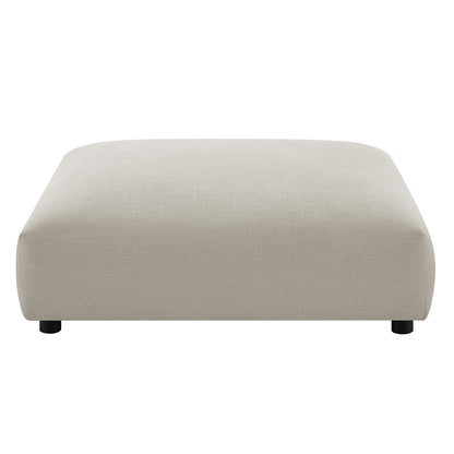 Solace Modular Upholstered Fabric Armless Chair and Ottoman Set by Furniture For America