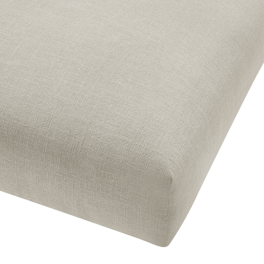 Reed Modular Upholstered Fabric Ottoman in Linen