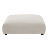 Reed 4-Piece Modular Upholstered Fabric Sectional Sofa With Ottoman in Salt