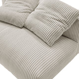 Reed Modular Corduroy Upholstered Armless Loveseat in Almond