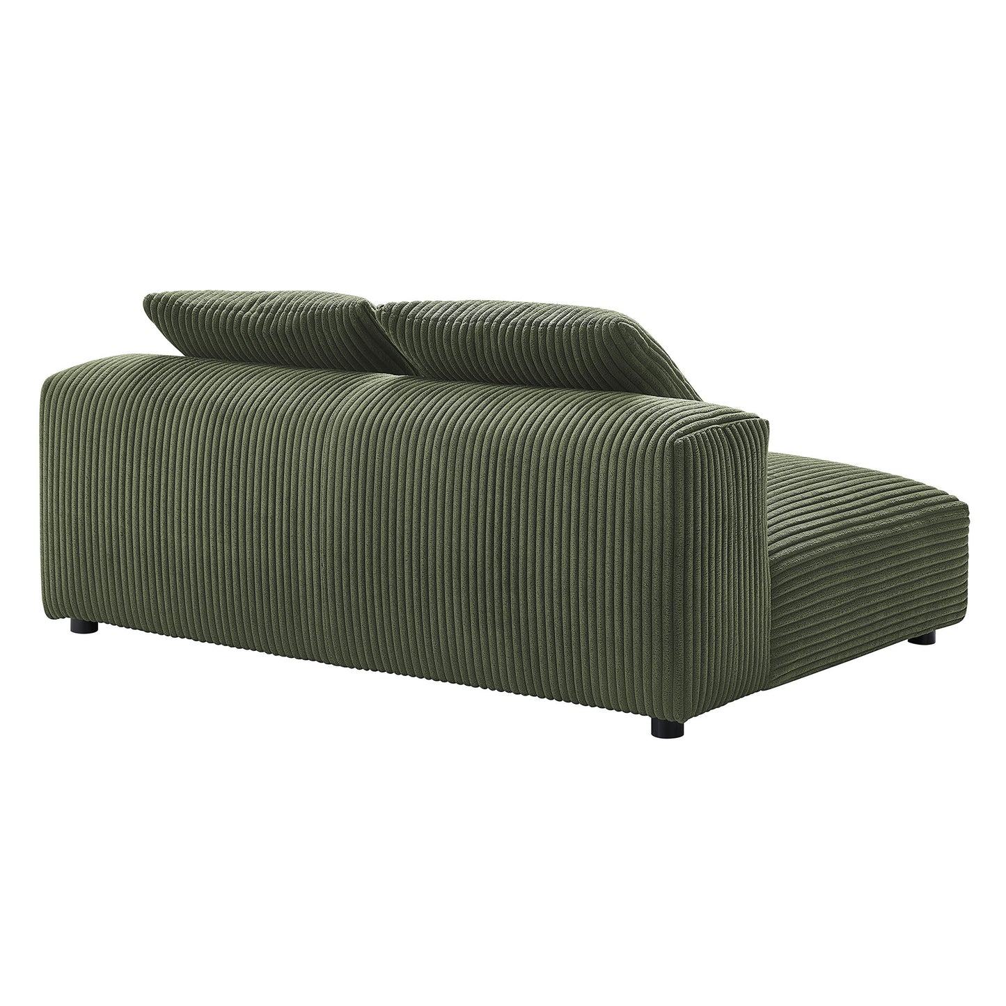Solace Modular Corduroy Upholstered Armless Loveseat by Furniture for America