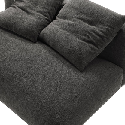 Solace Modular Upholstered Fabric Armless Loveseat by Furniture for America