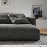 Reed Modular Upholstered Fabric Armless Loveseat in Charcoal
