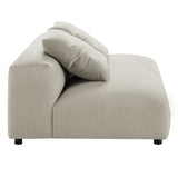 Reed Modular Upholstered Fabric Armless Loveseat in Linen