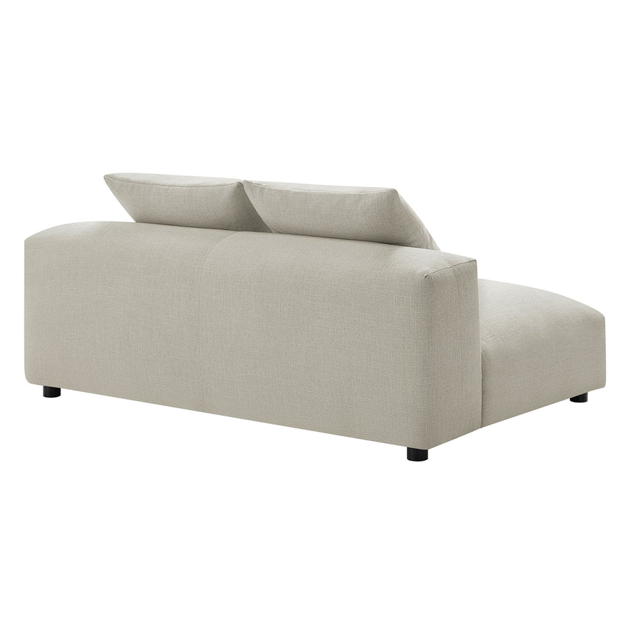 Reed Modular Upholstered Fabric Armless Loveseat in Linen