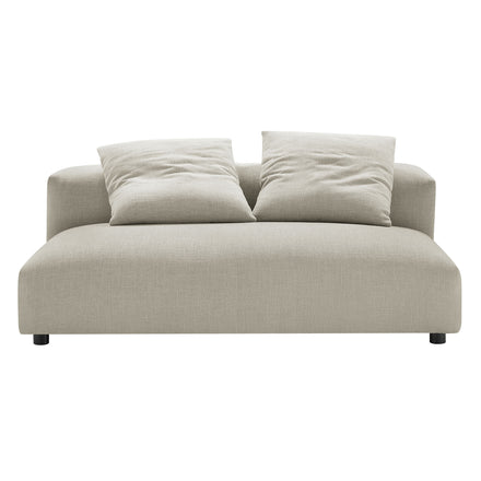 Solace 2-Piece Modular Upholstered Fabric Sectional Sofa With Chaise in Linen
