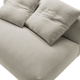 Reed Modular Upholstered Fabric Armless Loveseat in Linen