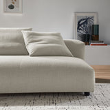Reed Modular Upholstered Fabric Armless Loveseat in Linen