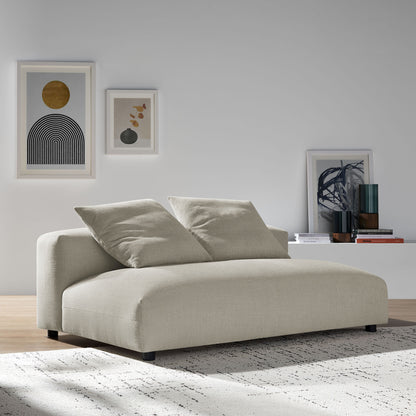 Solace Modular Upholstered Fabric Armless Loveseat by Furniture for America