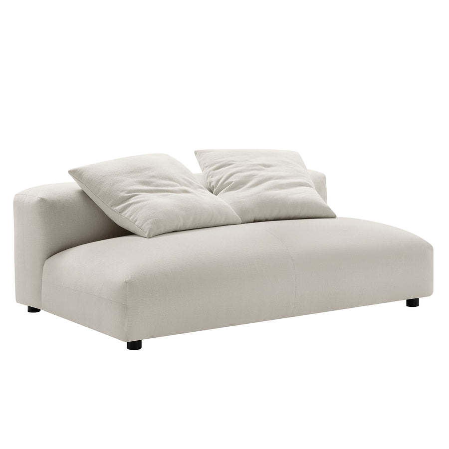Reed 2-Piece Modular Upholstered Fabric Sectional Sofa With Chaise in Salt