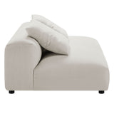 Reed Modular Upholstered Fabric Armless Loveseat in Salt