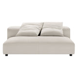 Reed 2-Piece Modular Upholstered Fabric Sectional Sofa With Chaise in Salt