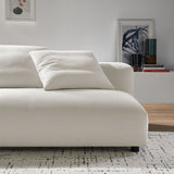 Reed Modular Upholstered Fabric Armless Loveseat in Salt