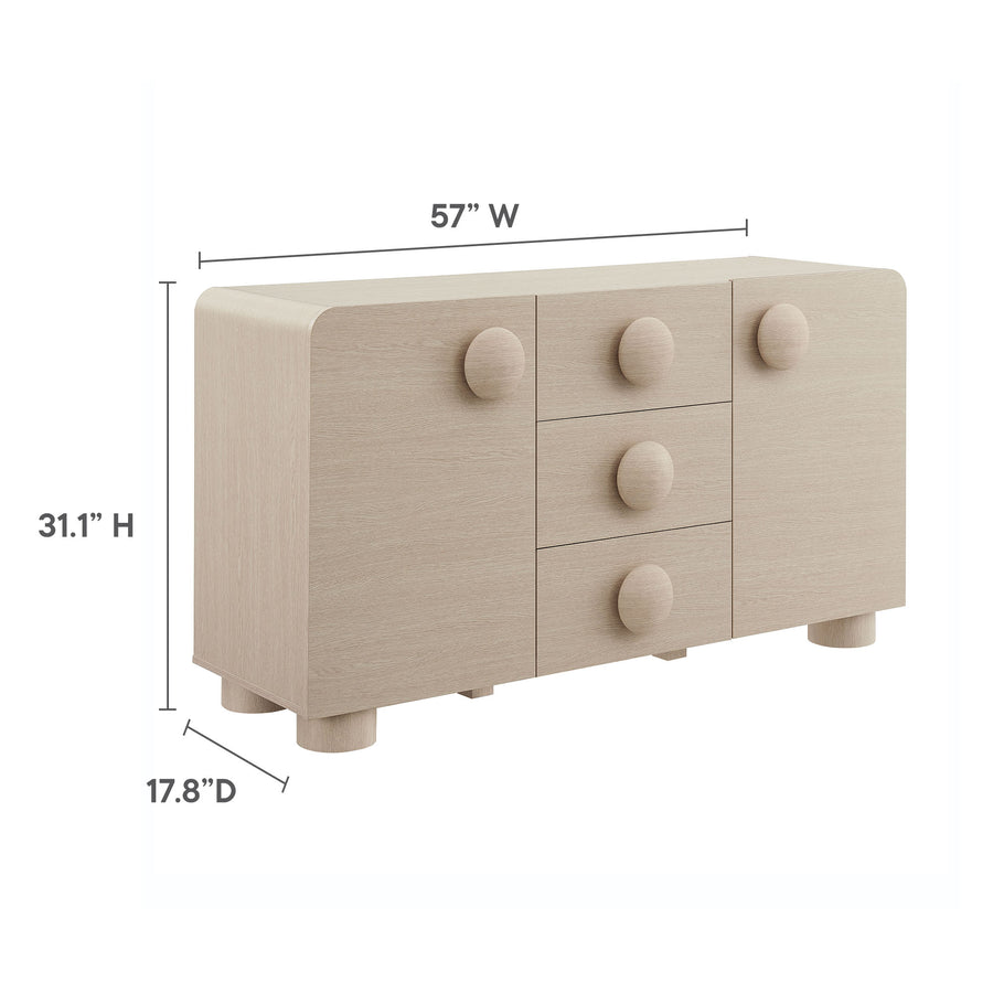 Pinot 57" Sideboard Storage Cabinet in Ash