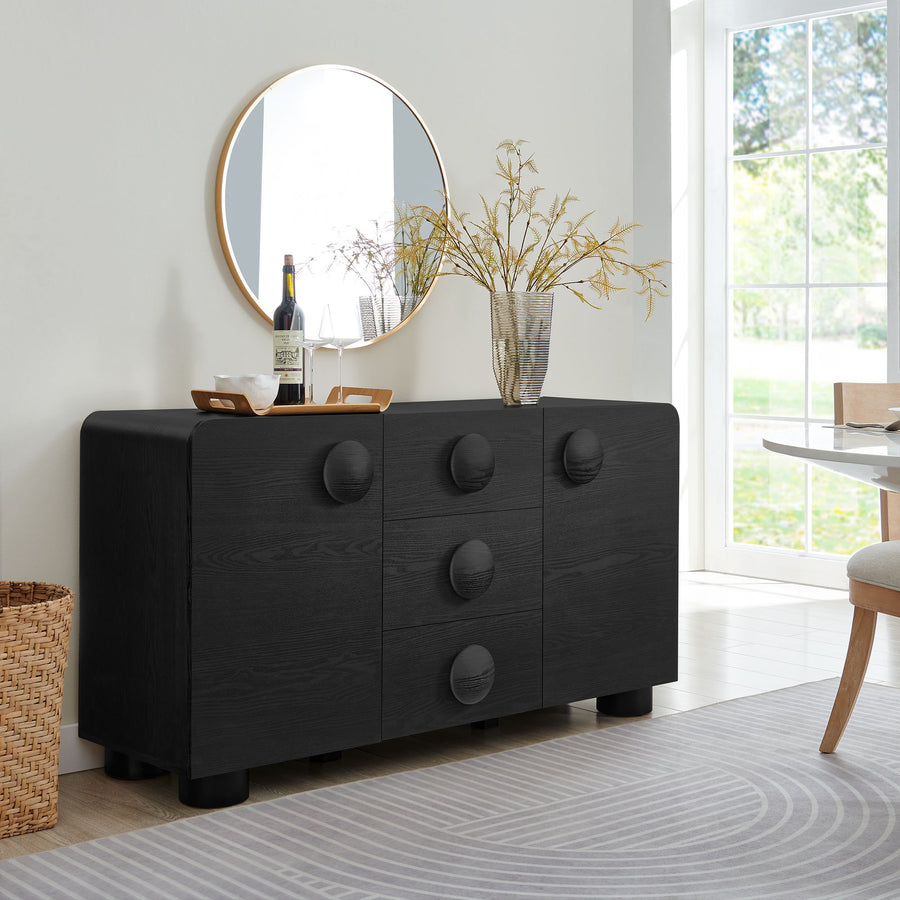 Pinot 57" Sideboard Storage Cabinet in Black