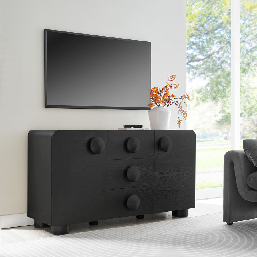 Pinot 57" Sideboard Storage Cabinet in Black