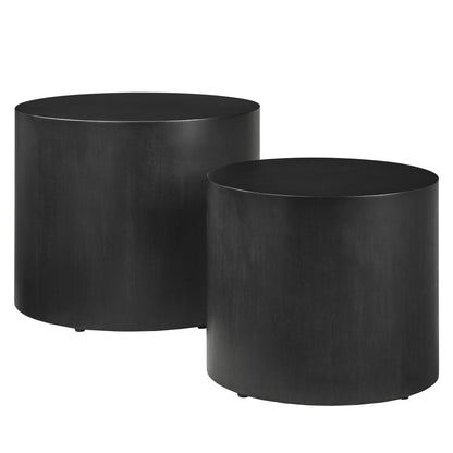Amani Round Nesting Coffee Tables Set of 2 by Furniture For America